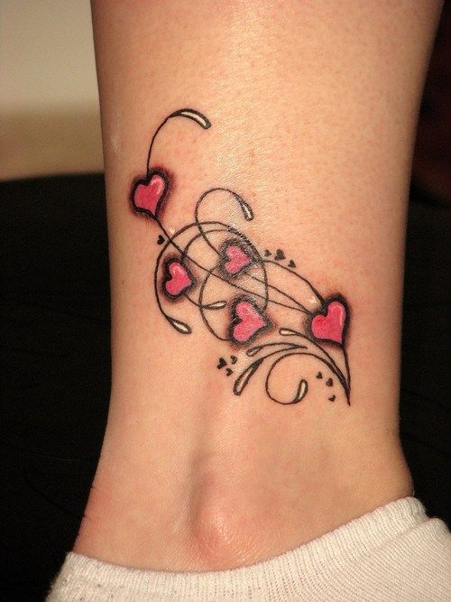 Red heart tattoo