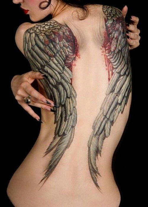 Beautiful angel wings on the back