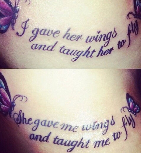 Mother and daughter tattoos / pinterest
