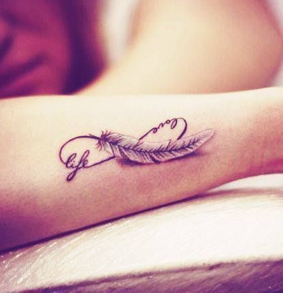 Feather tattoo on hand