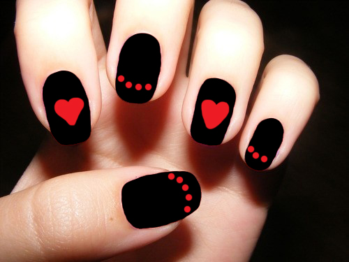 Heart shape nails