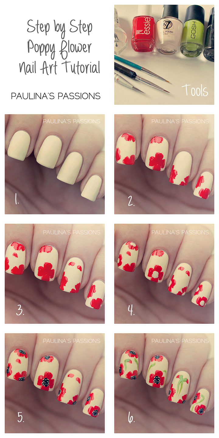 Poppy Nail Art Tutorial