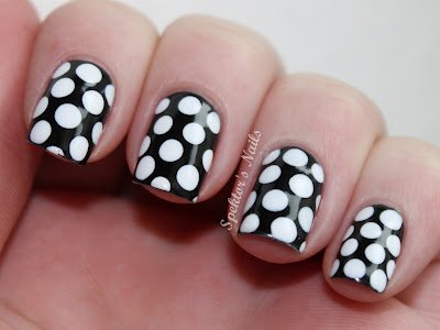 Dotted nail art design
