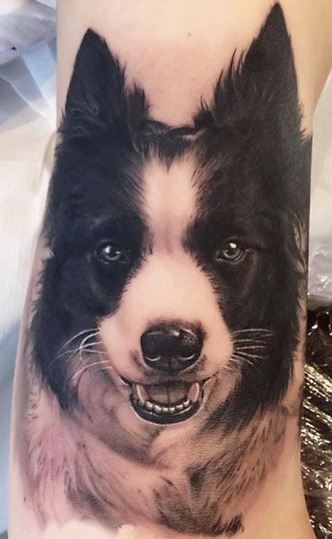 Beautiful dog tattoo design