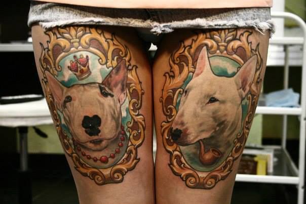 Funny dog ​​tattoo