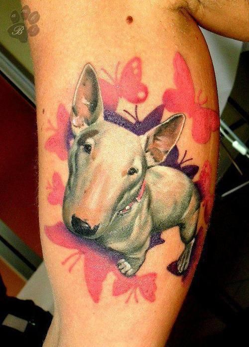 Funny dog ​​tattoo design