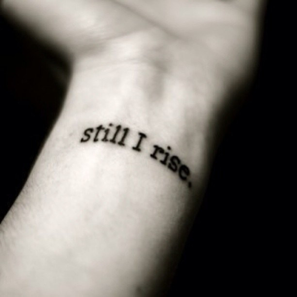 Quote tattoo on wrist