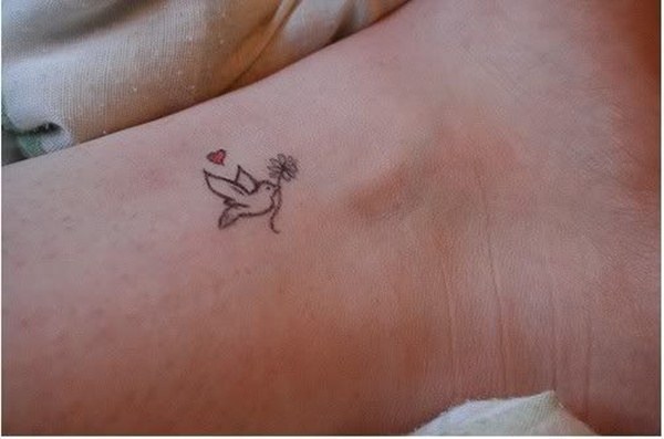 Beautiful pigeon tattoo