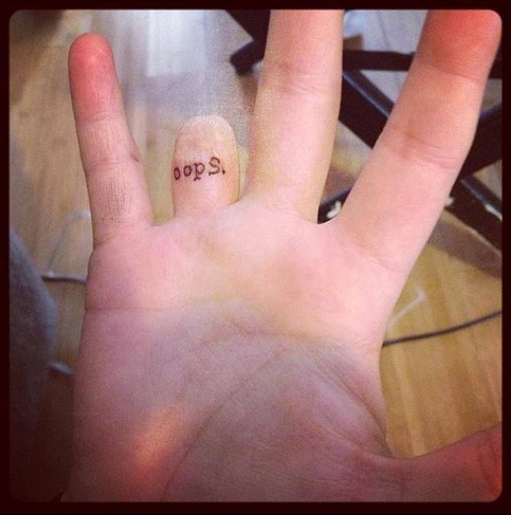 Interesting tattoo on the finger