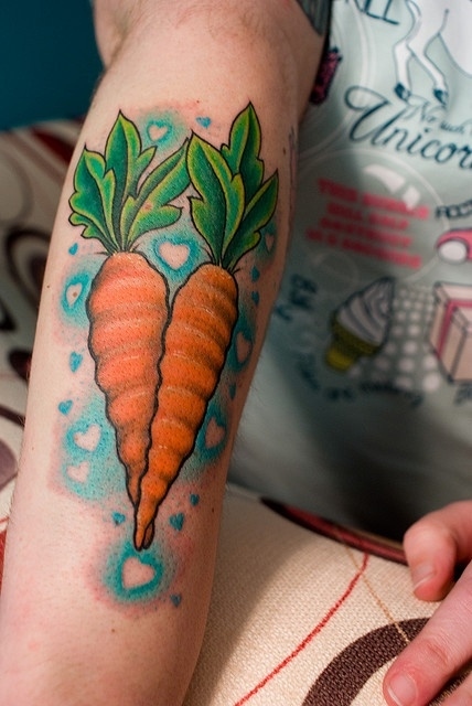 Beautiful carrot tattoos