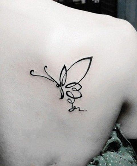 Simple butterfly tattoo