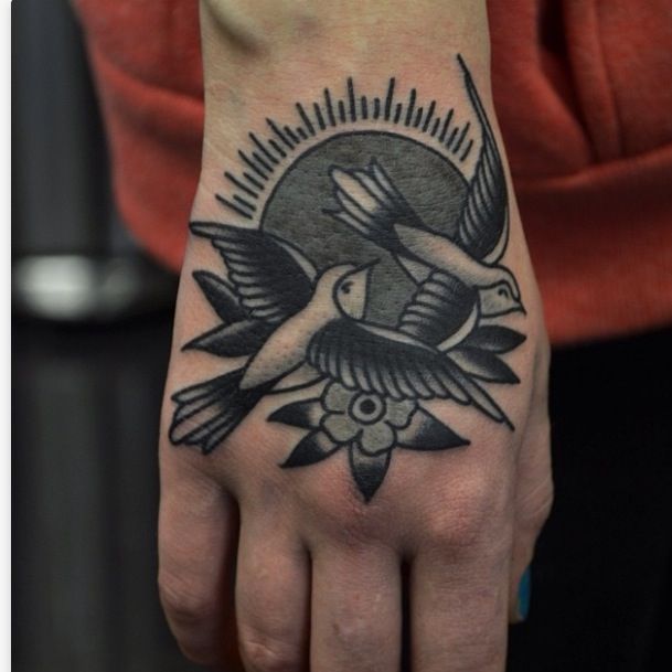 Traditional hand tattoo