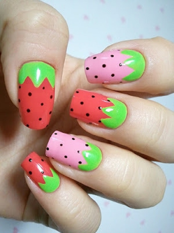 Strawberry nail art