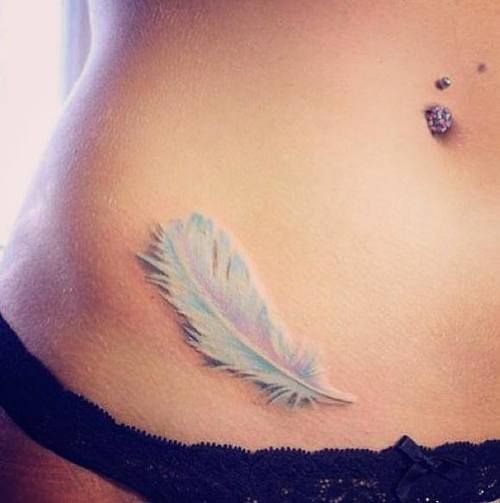 Stunning feather tattoo