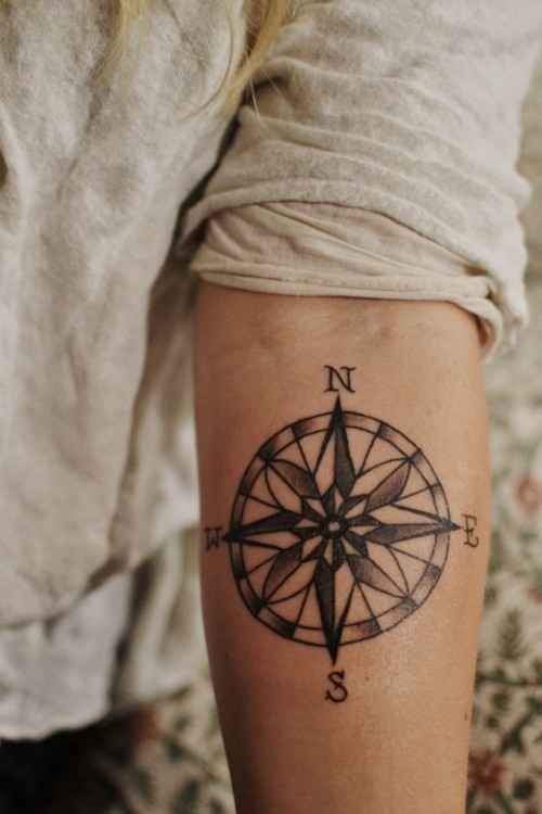 Nice compass tattoo for men