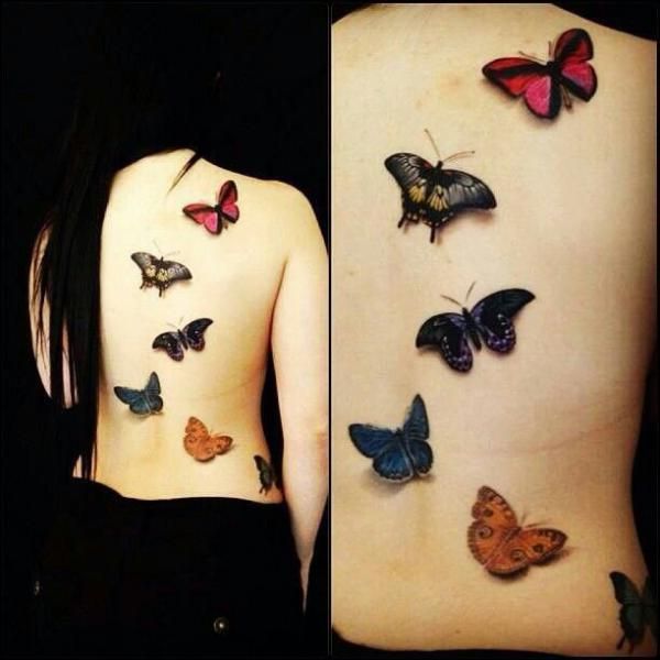 Different butterfly tattoos