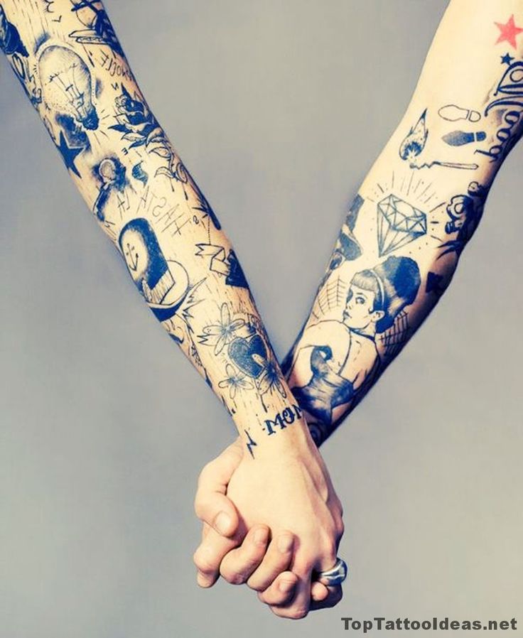 Couple arm tattoo