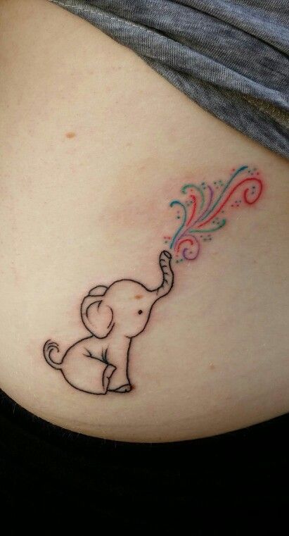Cute elephant tattoo