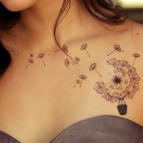 Beautiful dandelion tattoo