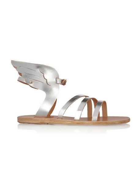 OLD CREEK Ikaria Metallic Leather Wing Sandals