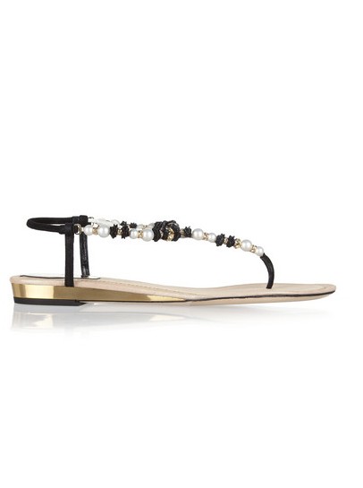 René Caovilla Swarovski suede sandals with crystal embellishment