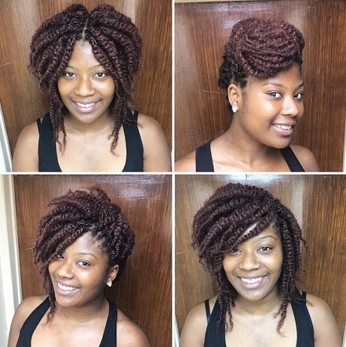 Four ways to style your tangled twists