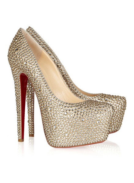 Christian Louboutin Daffodile 160 suede pumps with crystal decoration