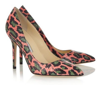 Brian Atwood Cassandra Elaphe pumps with leopard print