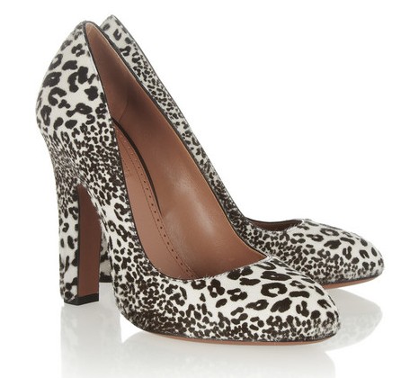 Alaïa calf hair pump with animal motif