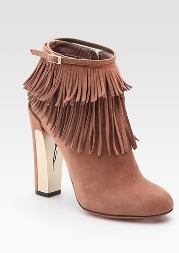 Pembra suede fringe ankle boots ($ 500)