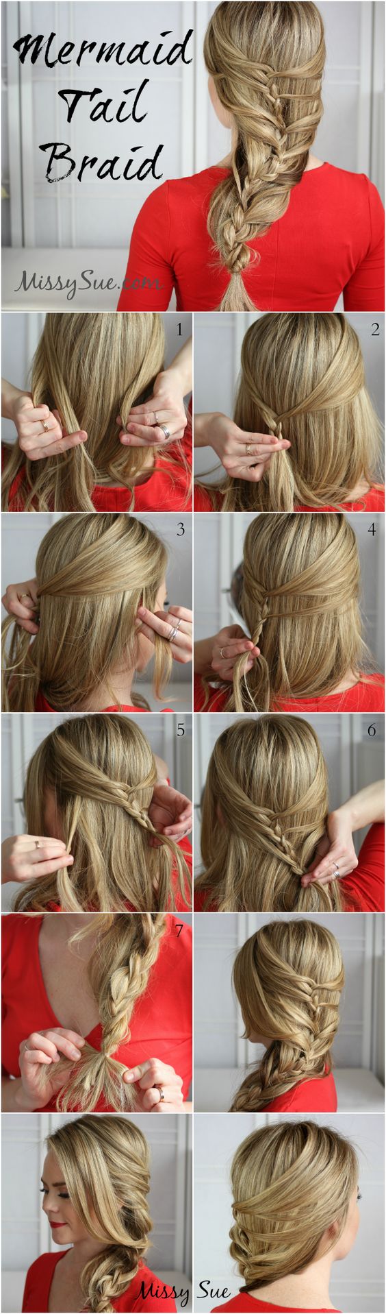 Mermaid tail braid over