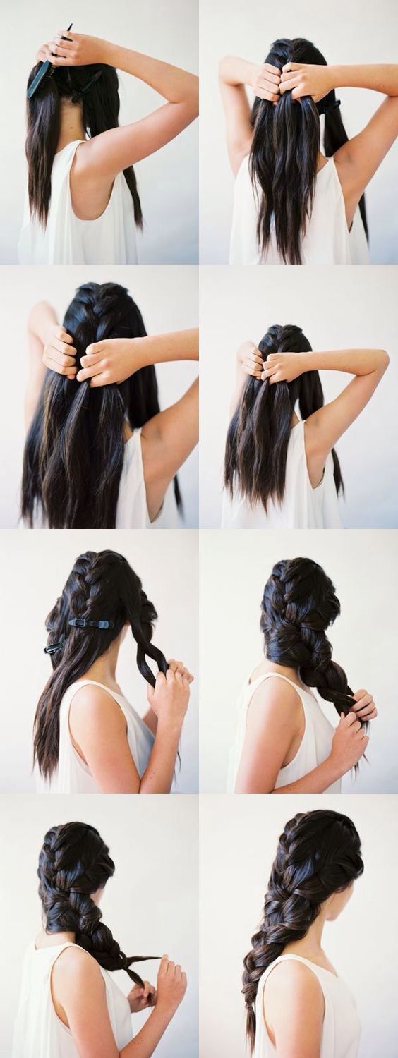 Mermaid braid-for-brunette over