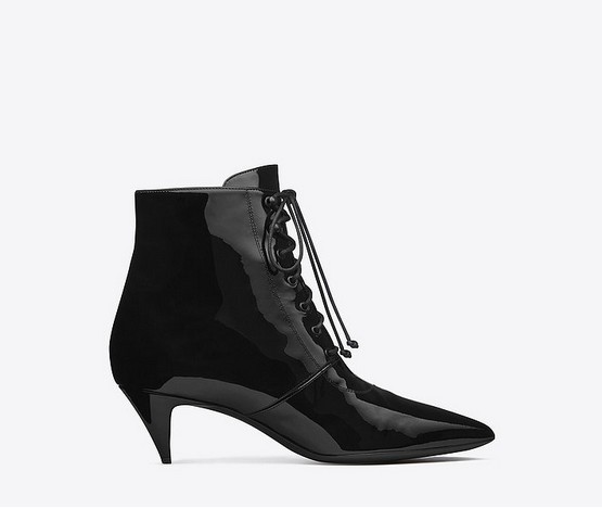 Saint Laurent cat boots in black patent leather ($ 795)