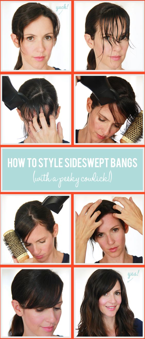 How-to-style sideswept bangs about