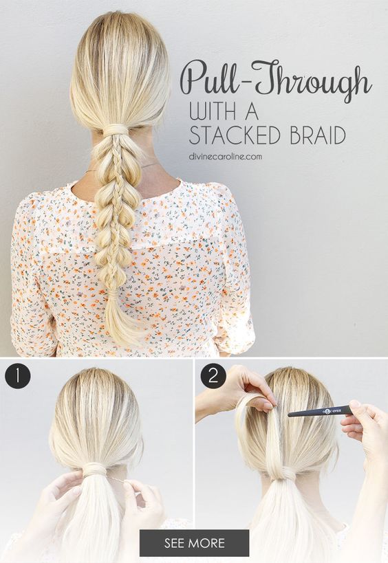 stacked braid over