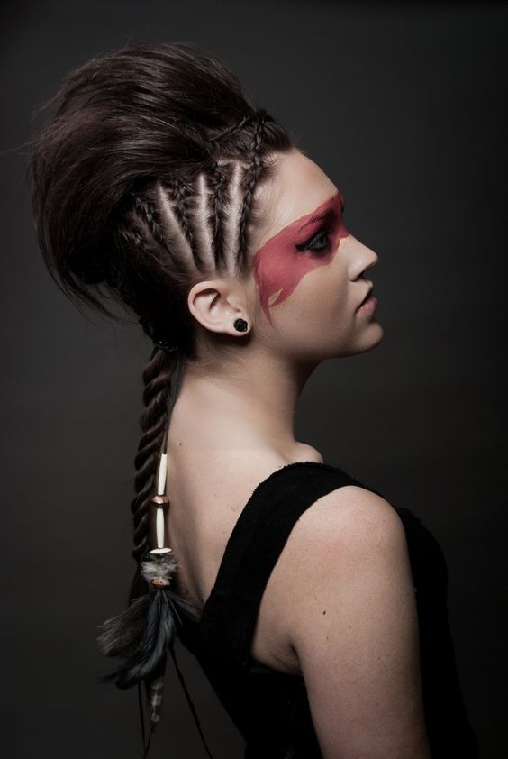 Mohawk-like braid over