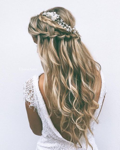 Waterfall braid hair over