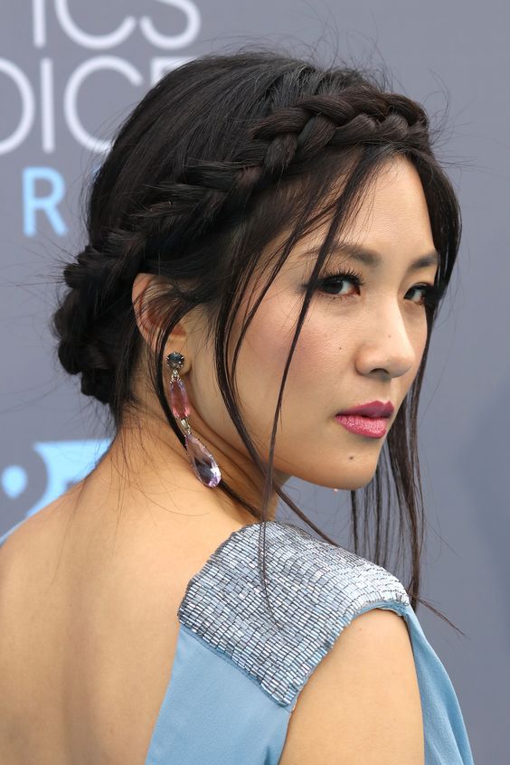 Constance Wu Crown Braid over