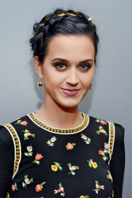 Katy Perry Crown Braid over