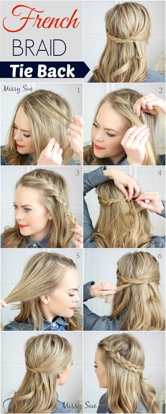 Tie the braid back over