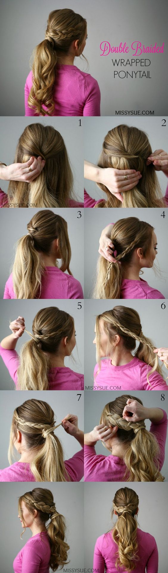 Braided ponytail over