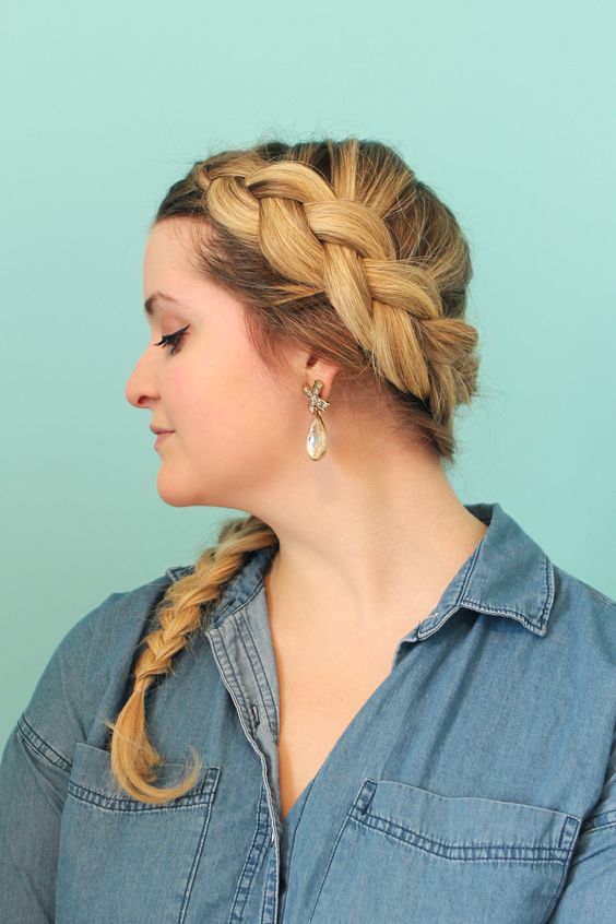 Elegant wrap around braid over