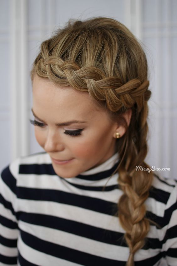 Braided hair over