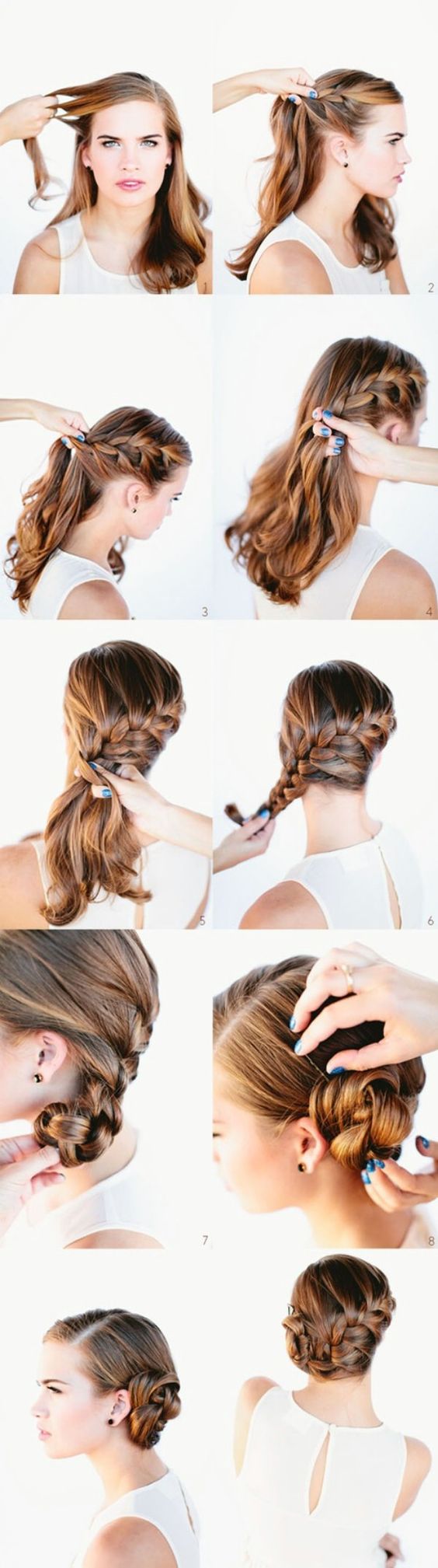 Wrap braided bun over