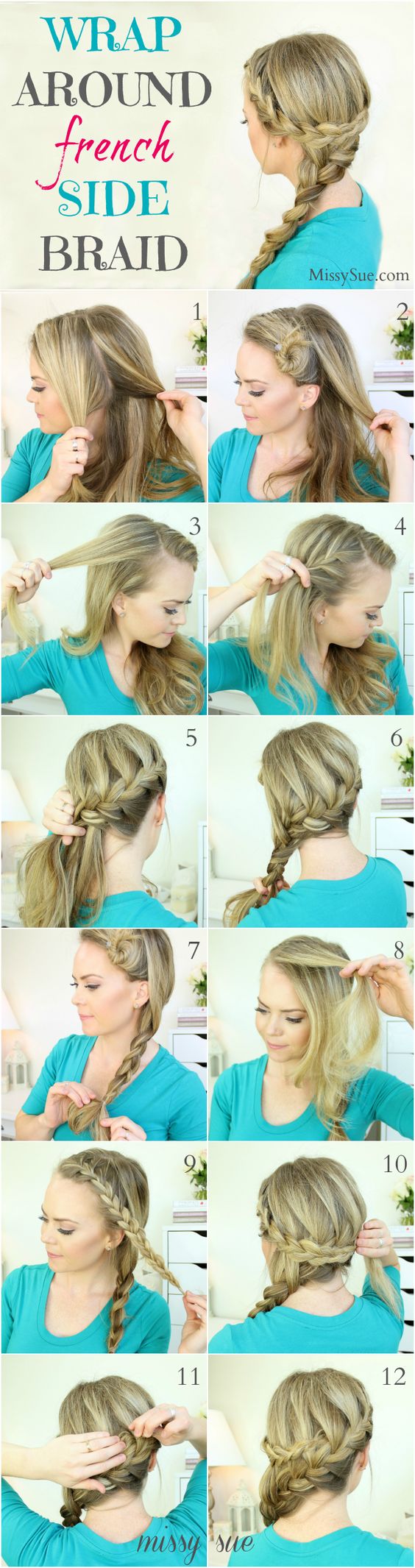 Wrapping the French side braid