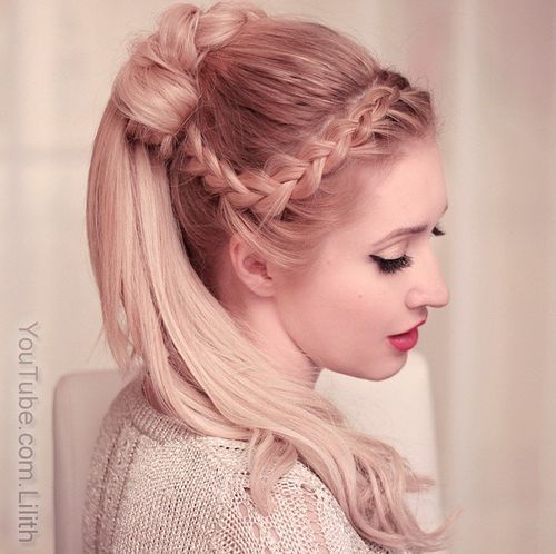 Stylish French braided ponytail