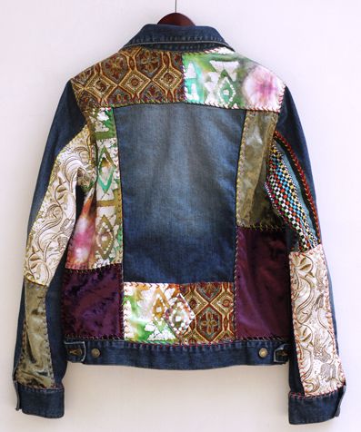 Patchwork denim jacket