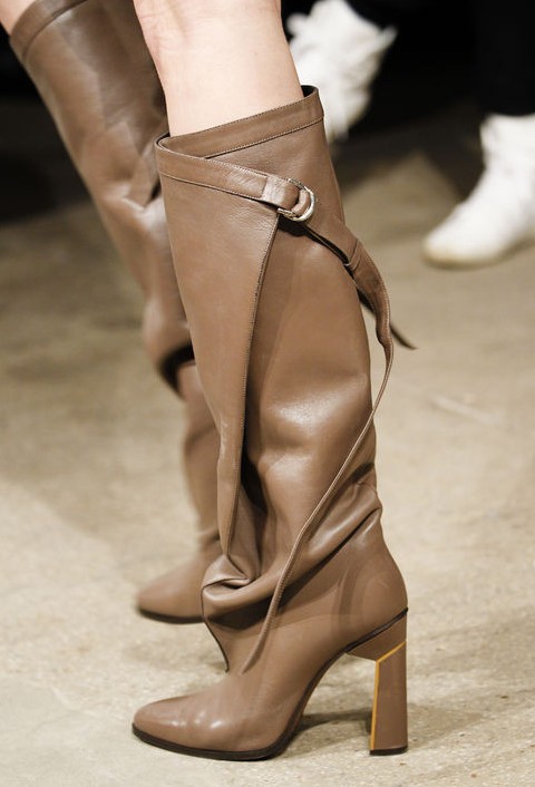 Derek Lam optimized the buckle wrap detail and architectural heel