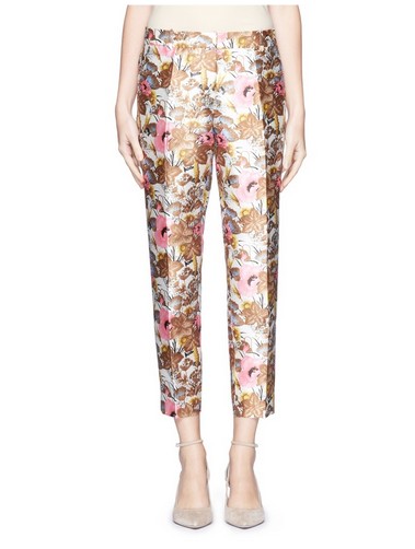 J. CREW floral brocade trousers