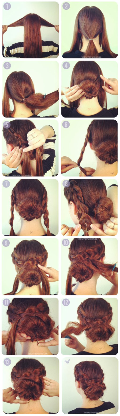 Braid in bun hairstyle